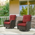 thumbnail image 6 of POCASSY Outdoor Wicker Rattan Swivel Rocking Patio Club Accent Chairs with Cushions, 6 of 8