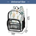 thumbnail image 4 of PVC Transparent Backpacks Clear Backpack for Travel and Outings Watercolor Sea Life Pattern, 4 of 7