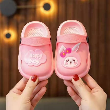 

Infant Rabbit Bunny Cartoon Graphic Garden Clogs Slipper Non-slip Slip-on Water Shoes Breathable Sandals Outdoor For Baby Boys Girls