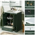thumbnail image 4 of ENSHUI 24-Inch Bathroom Vanity with Ceramic Sink Combo, Modern Freestanding Storage Cabinet, Soft Closing Doors, Green, 4 of 11