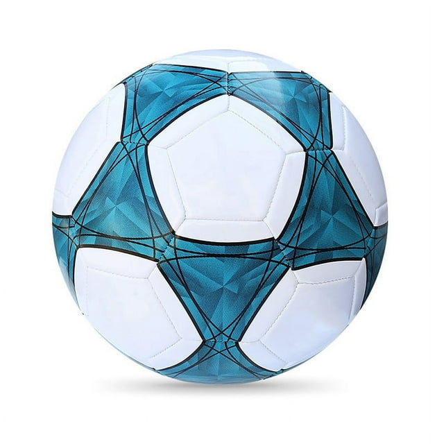 Xiao Hua Balón de fútbol tradicional para entrenamiento, recreación, práctica y alto rendimiento, clásico, talla 4 para diferentes edades, color azul.