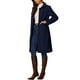 thumbnail image 4 of Abrigo de cuello INSPIRE CHIC para mujer, botones, de manga larga, estilo A-line, casual, abrigo largo de invierno, M azul oscuro, 4 of 6