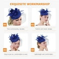 thumbnail image 2 of LULULION ABS Polyester Mesh Fascinator Hat for Elegant Banquet Headdress, 2 of 5