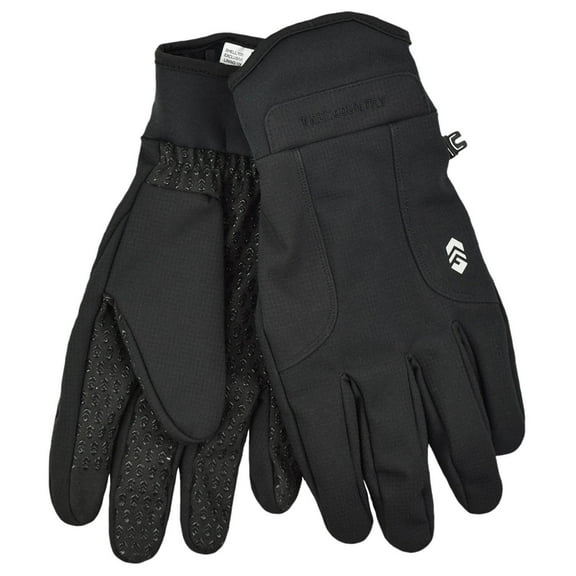 FREE COUNTRY Men's Softshell Gloves in Black, Medium