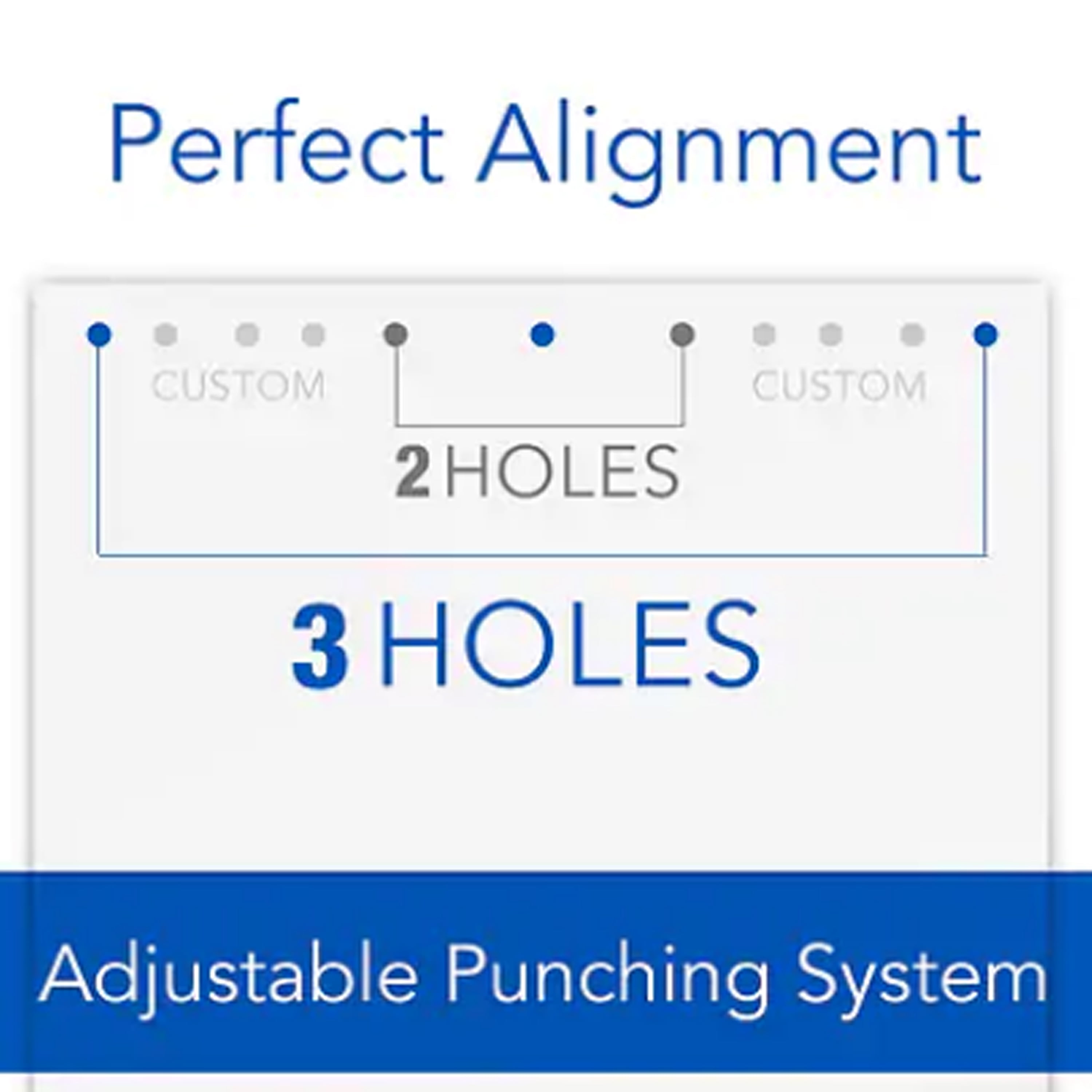 Swingline 3 Hole Punch 2- 3 Hole Adjustable Desktop Puncher 10 Sheet Punch Capacity Precision Pro Black/Silver (74037)