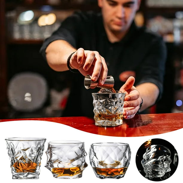 ¡Últimas Unidades!, Vasos de whisky antiguos Regalos para hombres Vasos de whisky para hombres Vaso de cristal para degustación de whisky Akmoler