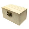 thumbnail image 2 of Callipe Unfinished Wooden Box DIY Pine Wood Treasure Chest with Locking Clasp Hinged Lid Jewelry Storage Box for Family Friends, 2 of 8