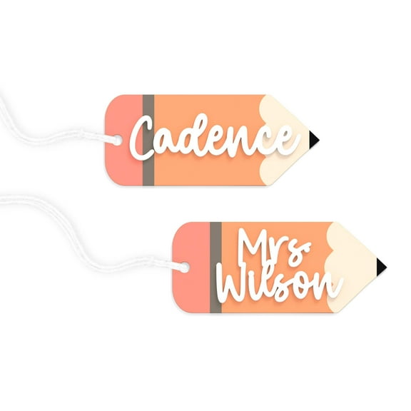 Personalized Name Pencil Gift Tag