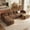 Brown, variant on WACASA 102" Velvet Modular Sectional Sofa with Storage Ottoman, Tool-Free Assembly L Shaped Cloud Couch for Living Room, 3-Seat, Green