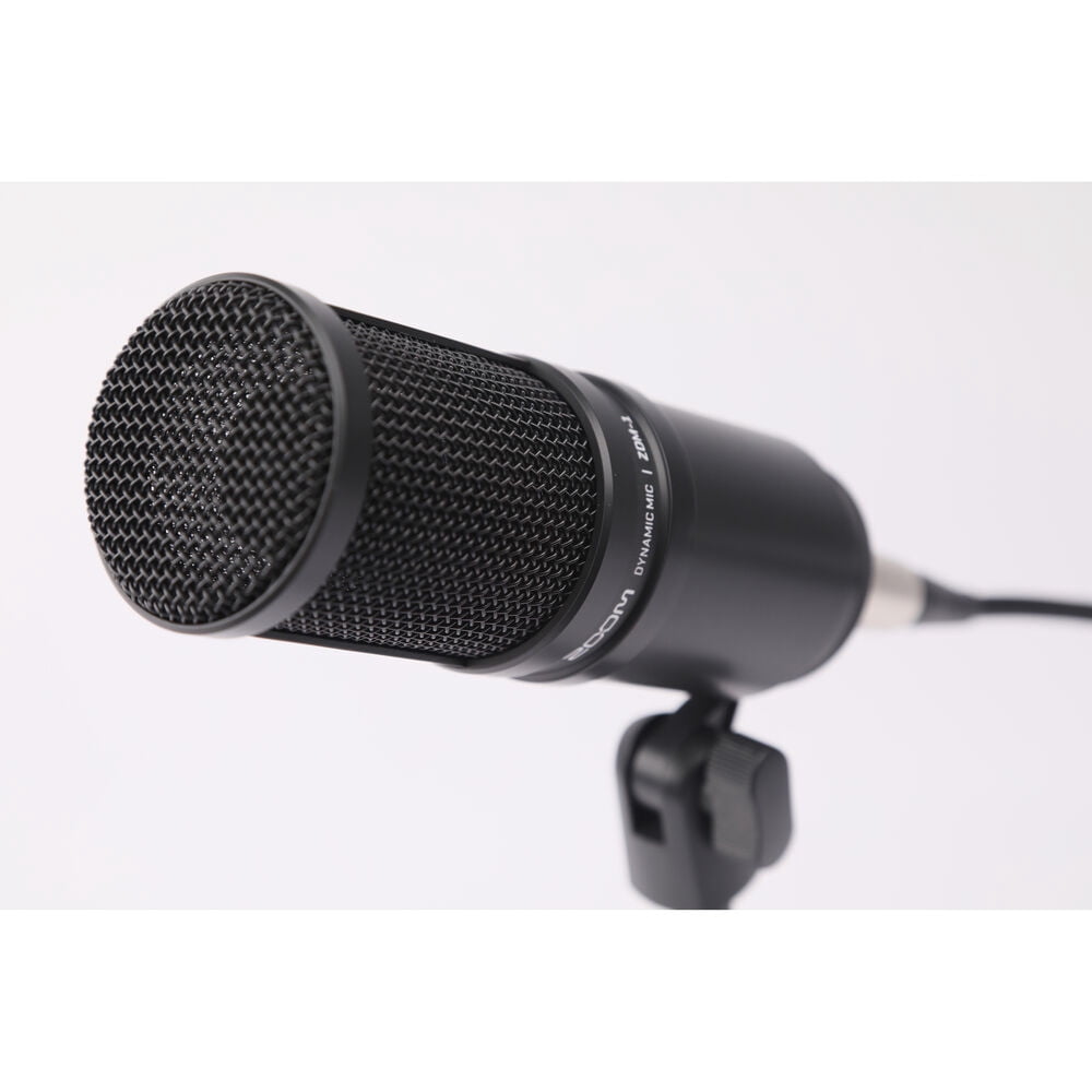 2x Zoom ZDM-1 Dynamic Podcasting Microphone + 2x 8-inch Flexible Desktop Microphone Stand + 2x XLR to XLR 3M Balanced Interconnect Cable + Goby Labs Sanitizer Spray for Microphones + More