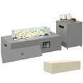 thumbnail image 1 of Outsunny Table de Foyer au Propane de 42 Pouces avec Support pour Réservoir de Propane 50 000 BTU, 1 of 10