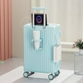thumbnail image 2 of Valise de Voyage Mode avec Porte-Gobelet, Bagage à Roulettes, Chariot, Roue Universelle, Bagage Cabine, Valise d'Embarquement 20 Pouces Rose, 2 of 6
