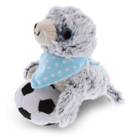 DolliBu Sea Lion Stuffed Animal with Soccer Ball Plush - Cute Soft Huggable Sea Lion, Adorable Playtime Plush Toy, Cute Ocean Life Gift, Soccer Plush Doll Animal Toy for Kids and Adults - 8 Inch