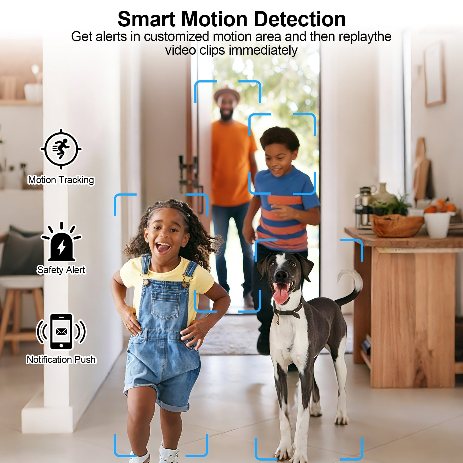 ARCCTV 2K 5G/2.4Ghz Security Camera Indoor Wireless WiFi, Pet/Dog/Cat/Baby Camera with Phone App for Home Security, 360°View,Night Vision, 2-Way Audio
