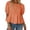 Orange Color, variant on Summer Women Puffed Sleeve Tunic with A Waistband Casual T Shirt Loose Shirt