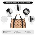 thumbnail image 4 of Fotbe Turkey And Autumn Leaves Bolsa de Viaje con Estampado, Bolsa de Fin de Semana para Mujer con Compartimento para Zapatos, Bolsa de Gimnasio con Bolsillo Húmedo, 4 of 7