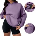 thumbnail image 2 of Camisas para mujer,Sudadera informal de manga larga para mujer, jersey de poliéster con bolsillo multifuncional, ideal para viajar en avión y estar en casa, sopatenor, 2 of 9
