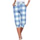 thumbnail image 1 of Mujeres Capri Pantalones Elástico Corbata Cintura Suelta Ajuste con Bolsillos, Casual Y Cómodo Pantalones de Cintura Elástica para las Mujeres, 1 of 6