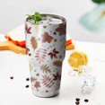 thumbnail image 3 of 30oz Autumn Fall Leaves Pattern Tumblers Stainless Steel Tumbler with Lid and Straw,Vacuum Insulated Double Wall Travel Tumbler Cups Mug with Cleaning Brush for Coffee,Tea, 3 of 7
