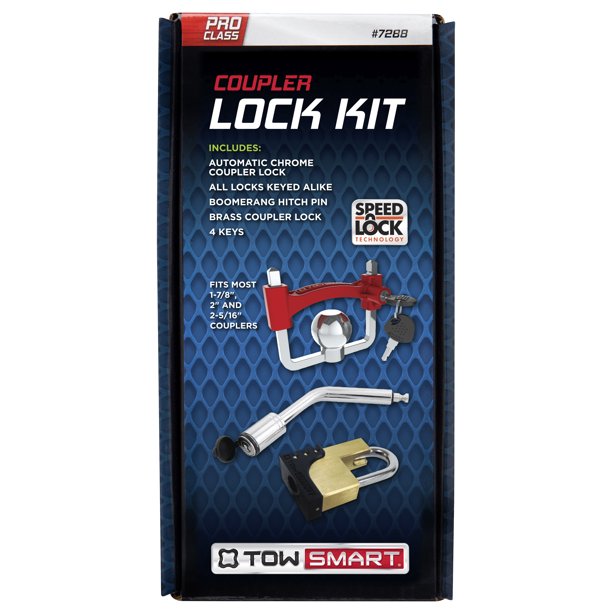 TowSmart 7288 AntiTheft Coupler Lock Kit with 4 Keys