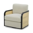 thumbnail image 3 of Better Homes & Gardens Springwood Cane Swivel Accent Chair, Charcoal, 3 of 14