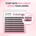 thumbnail image 4 of Eyelash Clusters uCoolme Flora Lash Lash, 12 mm, rizo en D, 0,05 mm, color negro, 4 of 7