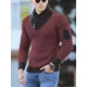 thumbnail image 5 of Suéter de cuello alto de lana de estilo vintage informal para hombre, moda coreana, otoño e invierno, 2024, cálido, de algodón, 5 of 5