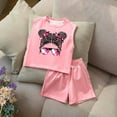 thumbnail image 2 of FAOWME Child Girls Summer Outfits 2 Piece Sets Cute Toddler Tank Tops And Shorts Casual Playwear Soft Breathable Comfortable Outfits For Baby Girl Clothes Sets Breathable O-Neck Dailywear, 2 of 3