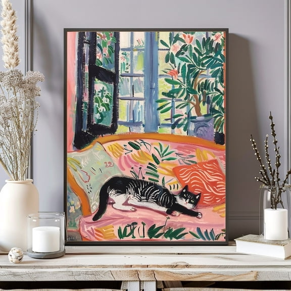 Henri Matisse Print, The Cat Art, Matisse Poster, Gallery Wall Art, Livingroom Wall Decor, Matise Art Print, Housewarming Gift Cat Lover UNFRAMED PAPER POSTER, Home Decor, Living Room Dercor