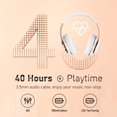 thumbnail image 2 of Auriculares Bluetooth Falebare 6S para colocar sobre las orejas, 40 horas de reproducción, color blanco, 2 of 7