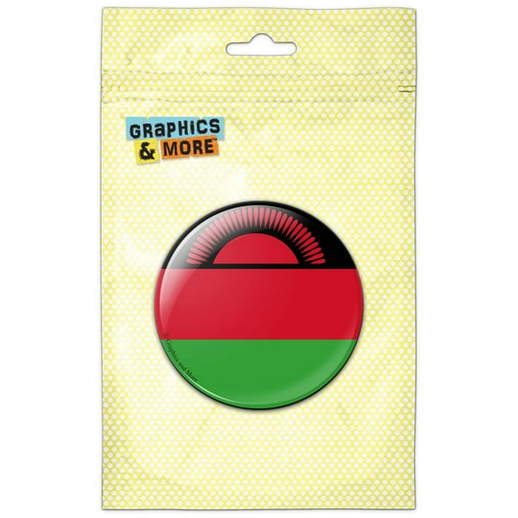 Malawi National Country Flag Pinback Button Pin Badge