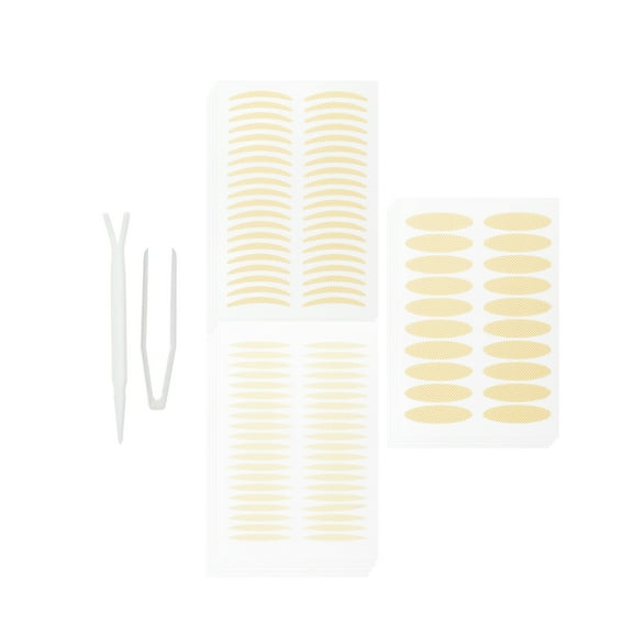 Unique Bargains 1 Set 3 Size Double Eyelid Stickers 480 Pcs Invisible Eyelid Tape Eye Lift Tape with a Fork Tweezers