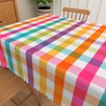 thumbnail image 2 of Tchckioa Colorful Grid Tablecloth for Kitchen,Rectangle Waterproof Table Cover Decor,60x120 Inch, 2 of 5