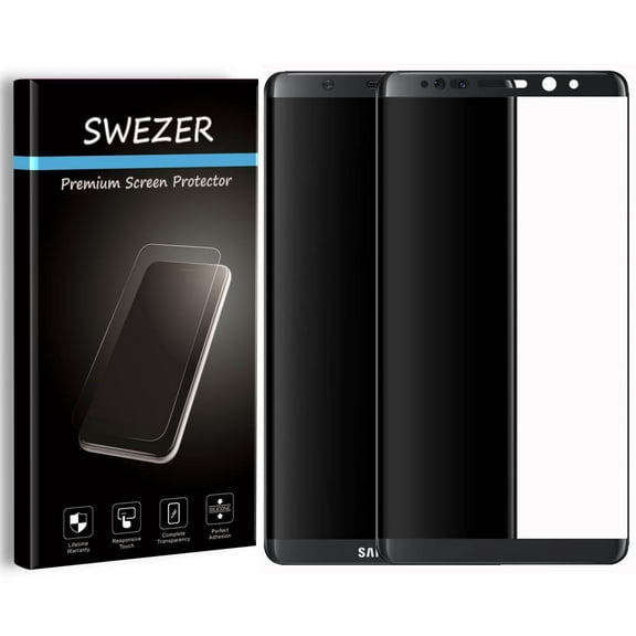Samsung Galaxy S8  Plus [SWEZER] 3D Curved Tempered Glass Screen Protector, Full Screen Coverage, Edge-To-Edge Protect