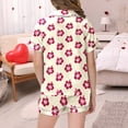 thumbnail image 5 of FhsagQ Tenues pour Filles Ensembles de Pyjamas 2 Pcs pour Enfants Imprimé Graphique Manches Courtes Chemise à Boutons Shorts Ensemble de Pyjama Filles Tenues de Printemps Taille 14 Pâques Beige 12-13 Ans, 5 of 5