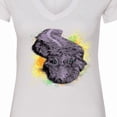 thumbnail image 4 of Inktastic Colorful Lurking Gator Women's V-Neck T-Shirt, 4 of 5