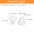 thumbnail image 2 of Uxcell 28pack Silicone Plugs, Round Snap in Locking Hole Plugs Waterproof Hole Plug for 6-7mm Hole, White, 2 of 6