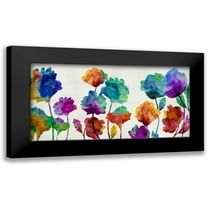 Austin, Vanessa 14x9 Black Modern Framed Museum Art Print Titled - Playful Blossom