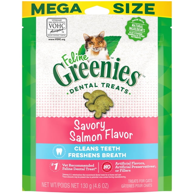 Cat Treats Greenies Feline Dental Care, salmón, 130 g