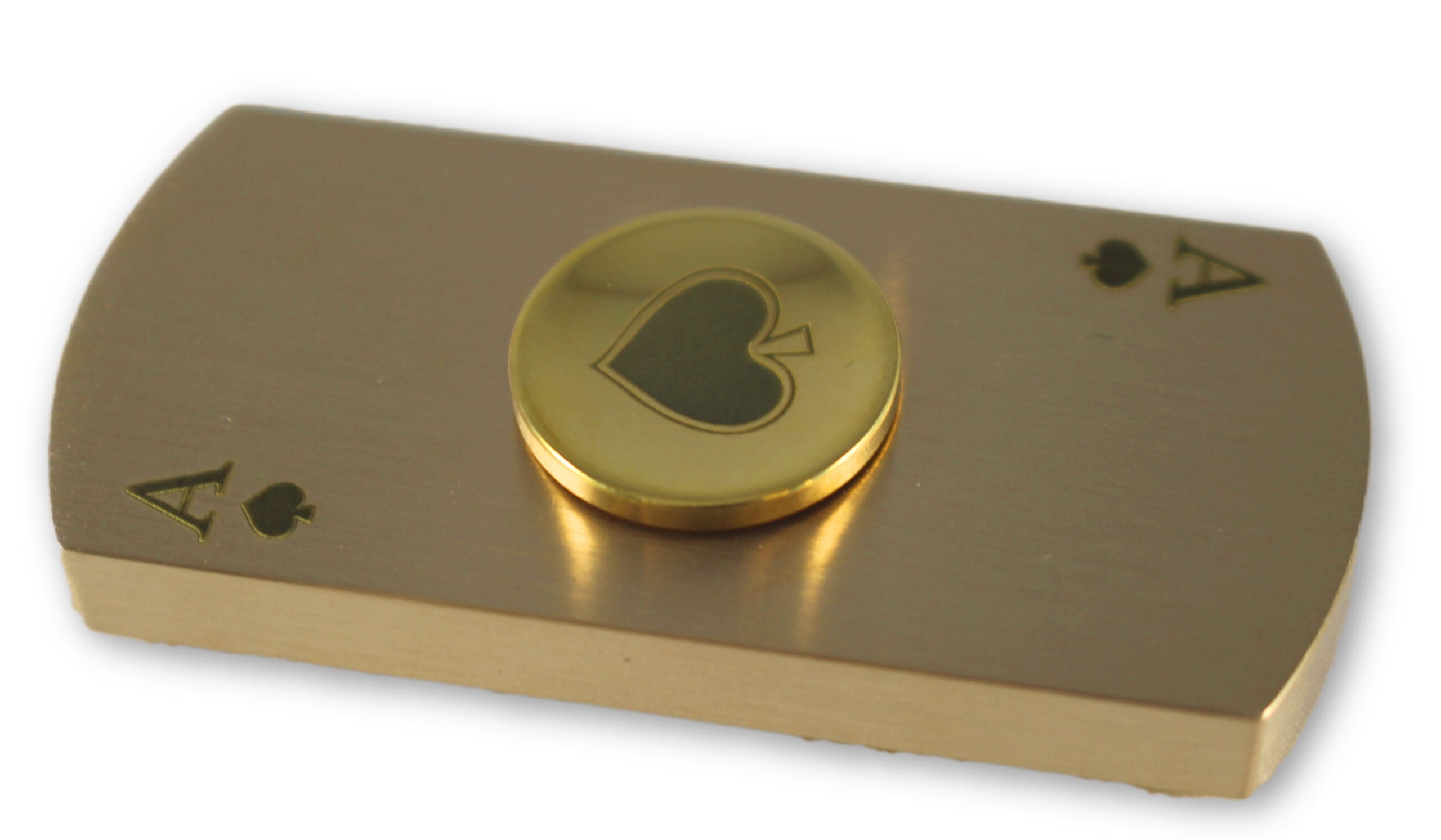 Ace Of Spades Brass Metal Fidget Spinner – Maximum Spin Time – Premium Brass – Smooth & Silent Rotation – Stress Relief & Focus Aid – Unique Playing Card Design