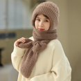 thumbnail image 4 of harmtty Ladies Winter Hat Women Warm Hat Women's Winter Hat Knitted Thick Solid Color Double layered Windproof Warm Soft Ear Elastic Anti slip Khaki, 4 of 8