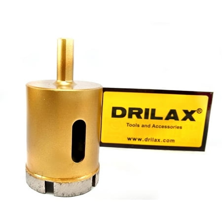 

Drilax 1-3/4 inch Diamond Hole Saw Drill Bit Marble Concrete Stone Tile Brick Granite Countertop Ceramic Porcelain Bits Holesaw DIY Shower Faucet