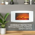 thumbnail image 5 of Cambridge 35-in. White Indoor Wall Mount Electric Fireplace with Log Display, 5 of 15