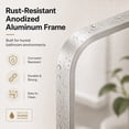 thumbnail image 5 of Niveal Wall Mirror for Bathroom,48" x 36" Brushed Nickel Bathroom Mirror,Anodized Aluminum Frame with Rounded Corner, Rectangle Wall Mounted Mirror Decorative for Bathroom, 5 of 12