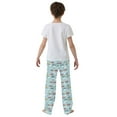 thumbnail image 5 of FORMRS Kids Pajama Pants with Pockets Size 6-8Y Boys Lounge Sleep Bottoms, Blue Trains Pattern, 5 of 8