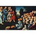 thumbnail image 3 of Lucas Cranach the Elder 18x13 Black Modern Framed Museum Art Print Titled - The Miracle of the Five Loaves and Two Fish, 3 of 5