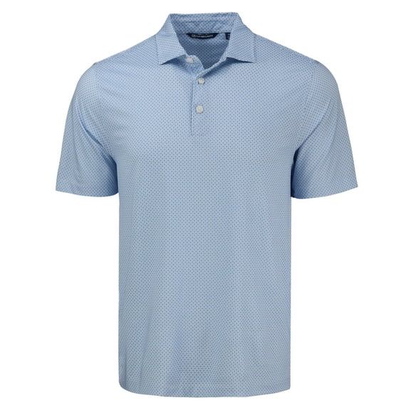 Cutter & Buck Polo Recyclé pour Hommes Pike Eco à Pois en Diamant, Bleu Tour, Grand