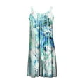 thumbnail image 3 of Daeful Robe Midi à Bretelles Robe Ligne A Femmes Décontractée Imprimé Floral Tortue de Mer m, 3 of 9