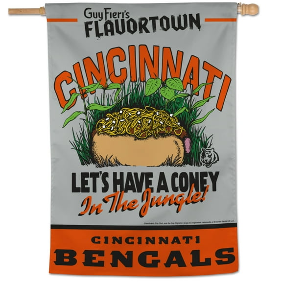 WinCraft Cincinnati Bengals NFL x Guy Fieri-s Flavortown 28" x 40" One-Sided Vertical Banner