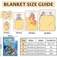 thumbnail image 3 of Kids Blanket Gift - 80 x 60 Inches Fashion Sea Turtle Throw Blanket for Adults, Men - Dark Blue Cozy, Warm & Fuzzy Blanket for Bed, Living Room, 3 of 6